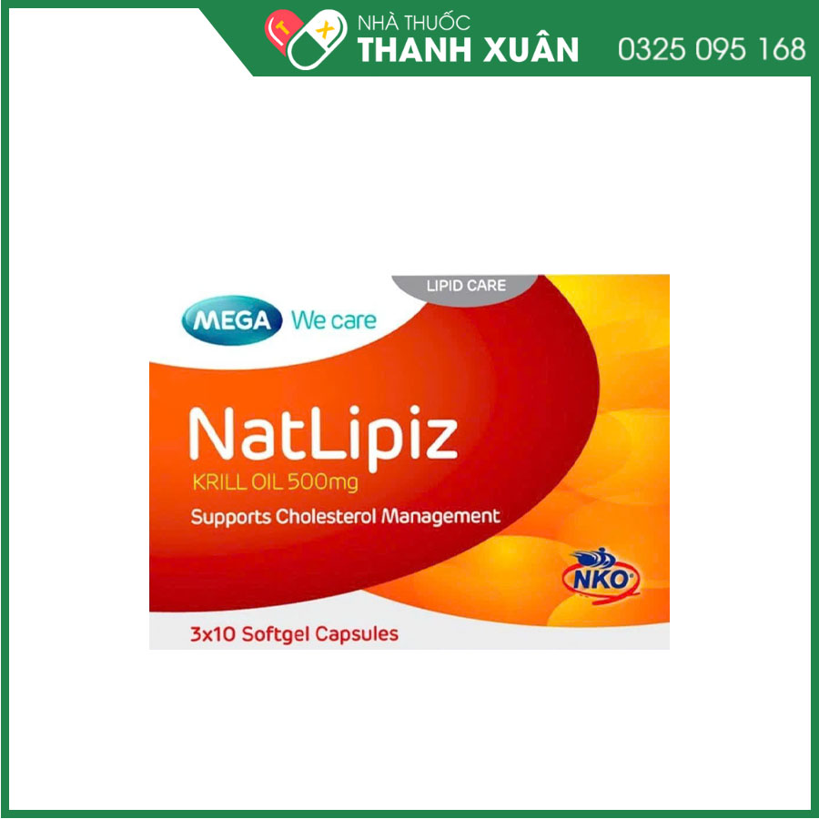 Natlipiz giúp giảm Cholesterol, bổ sung Omega, giảm nguy cơ xơ vữa động mạch